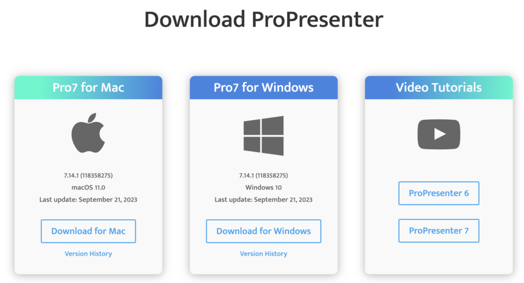 Pro Presenter7 다운로드