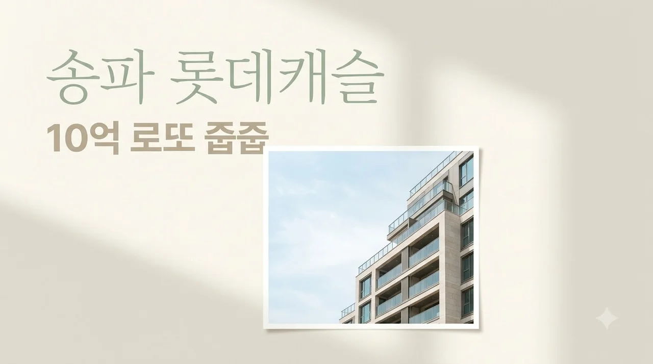 송파시그니처롯데캐슬 무순위 청약 줍줍 10억 로또 일정 및 자격 조건 총정리